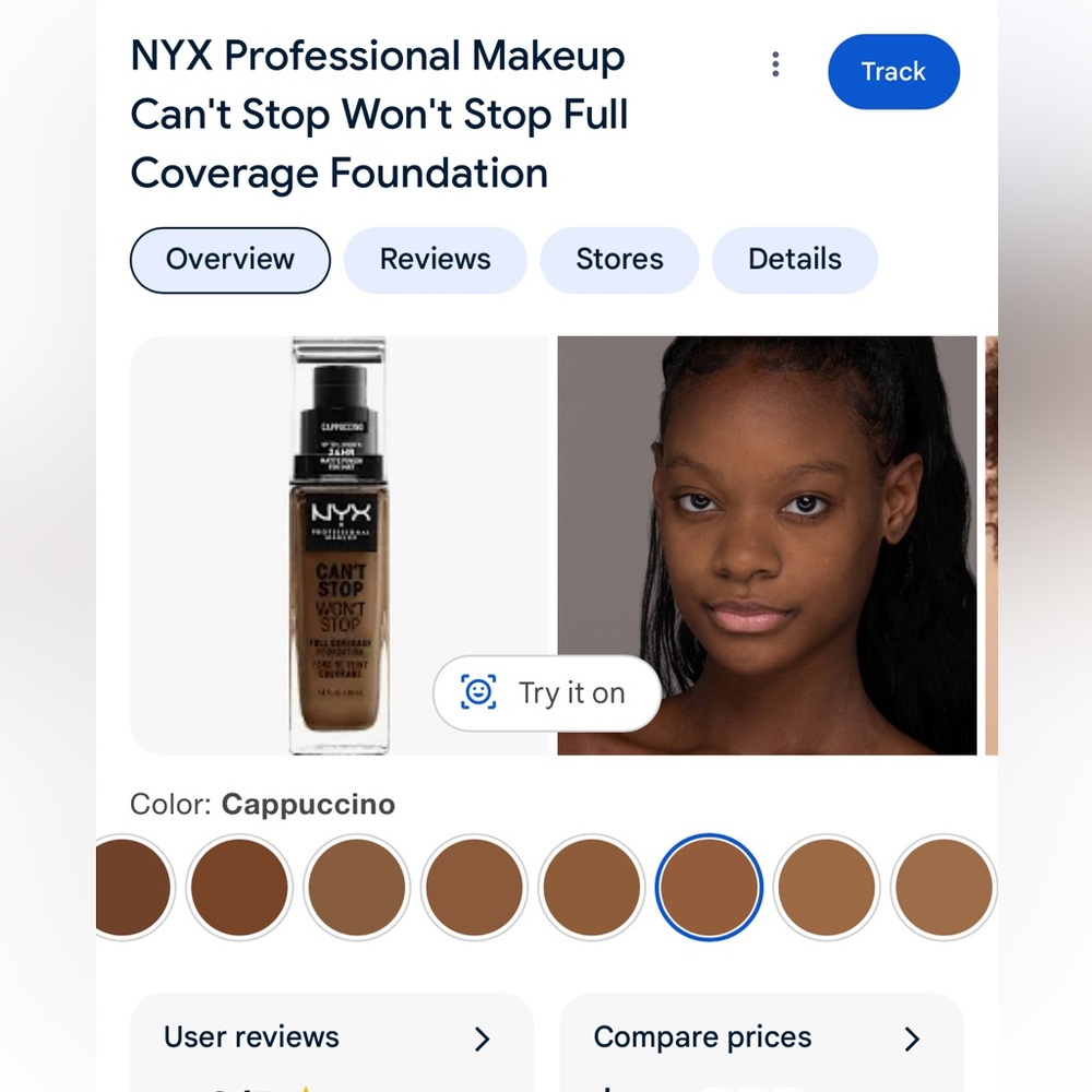 NYX ( Cappuccino ) NEW